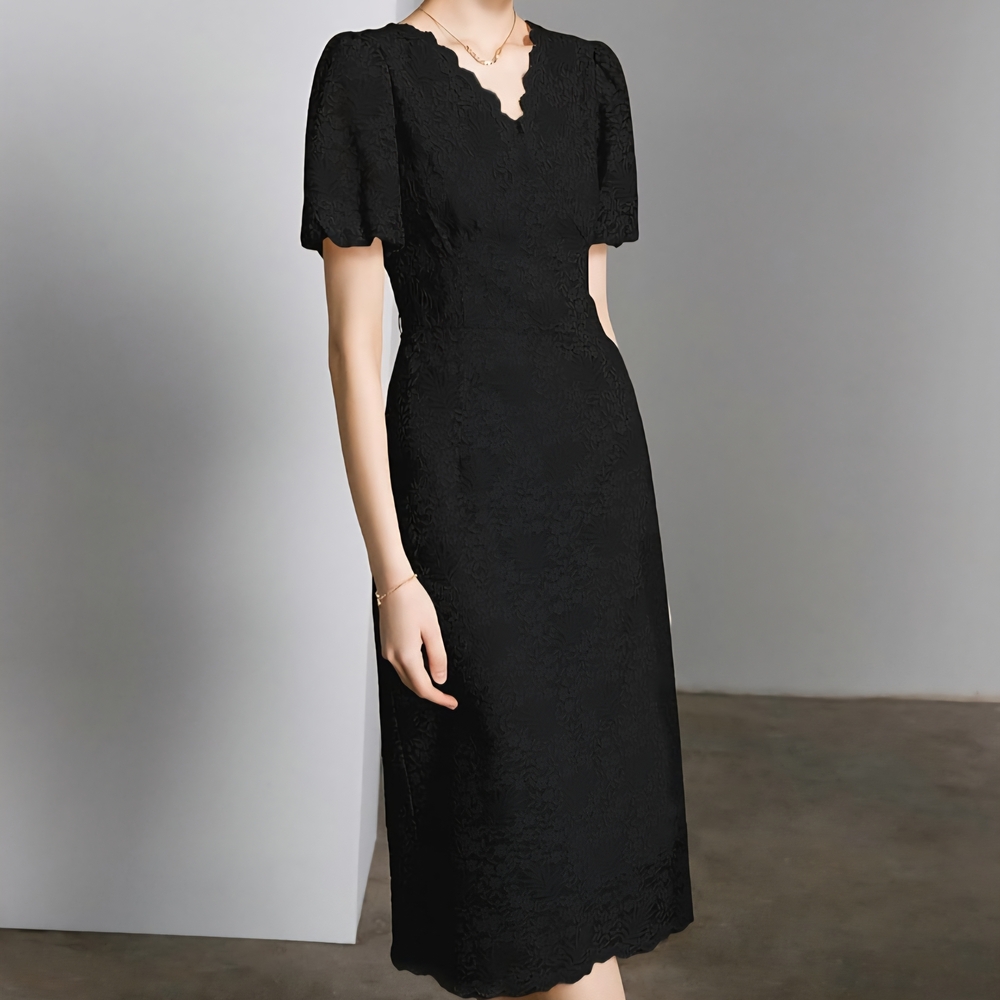 Chic Black Midi Dress